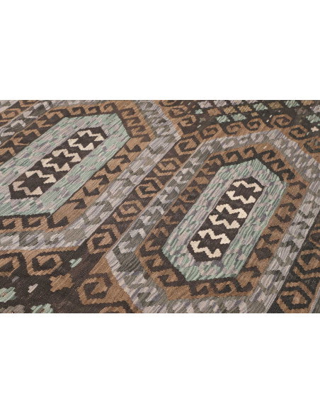Rug Kilim Afghanistan 199x292 Dark Brown Charco