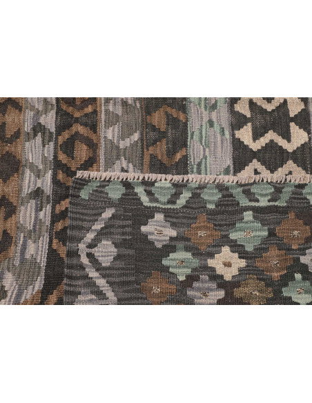 Rug Kilim Afghanistan 199x292 Dark Brown Charco