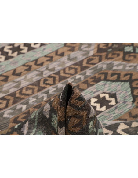 Tappeto Kilim Afghanistan 199x292 Marrone Scuro