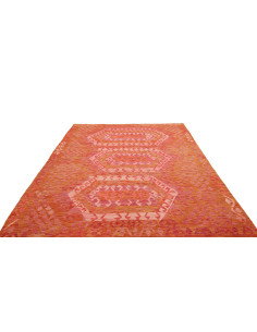 Rug Kilim Afghanistan 205x289 Orange Pink Cream 2