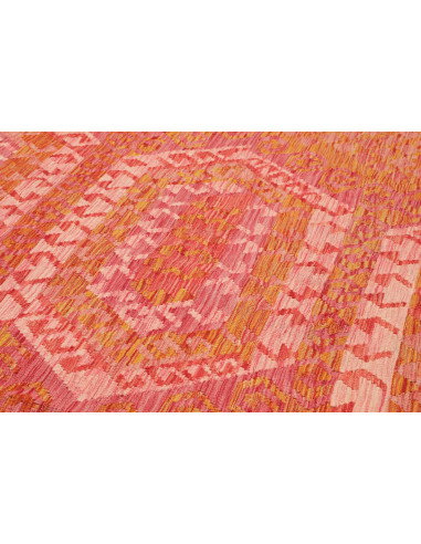 Rug Kilim Afghanistan 205x289 Orange Pink Cream