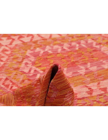 Rug Kilim Afghanistan 205x289 Orange Pink Cream