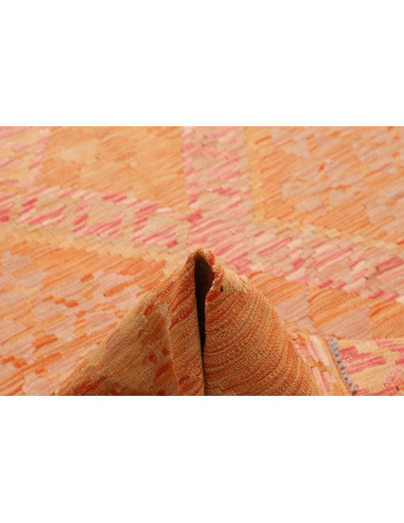 Tappeto Kilim Afghanistan 194x302 Arancio Pesca