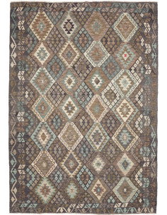 Tappeto Kilim Afghanistan 205x290 Marrone Beige