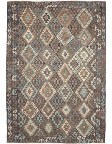 Tappeto Kilim Afghanistan 205x290 Marrone Beige