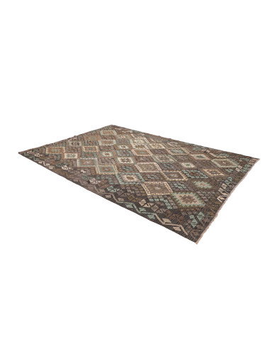 Tappeto Kilim Afghanistan 205x290 Marrone Beige