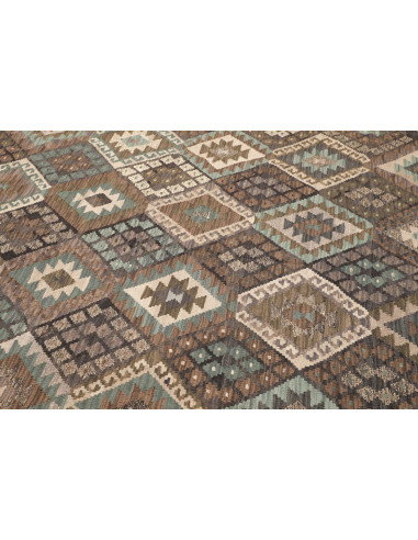 Tappeto Kilim Afghanistan 205x290 Marrone Beige
