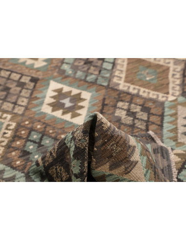 Tappeto Kilim Afghanistan 205x290 Marrone Beige