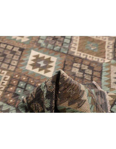 Tappeto Kilim Afghanistan 205x290 Marrone Beige
