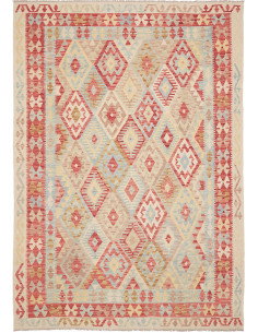 Rug Kilim Afghanistan 200x287 Red Blue Cream Ye