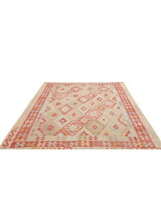Rug Kilim Afghanistan 200x287 Red Blue Cream Ye 2