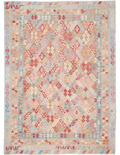 Tappeto Kilim Afghanistan 203x273 Blu Pastello
