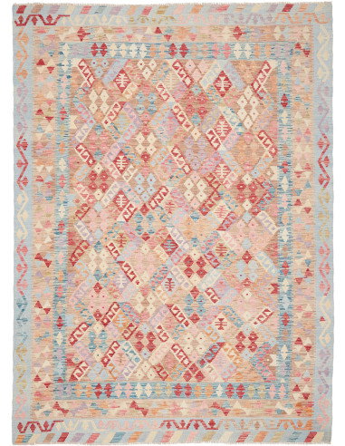 Tappeto Kilim Afghanistan 203x273 Blu Pastello