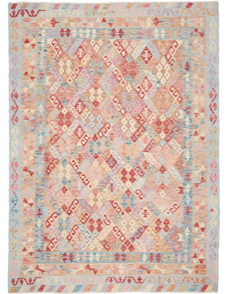 Tappeto Kilim Afghanistan 203x273 Blu Pastello