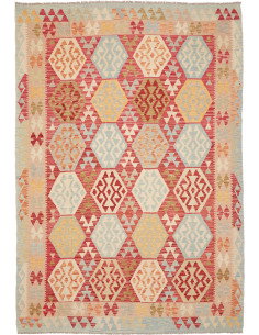 Rug Kilim Afghanistan 203x294 Brick Red Light B