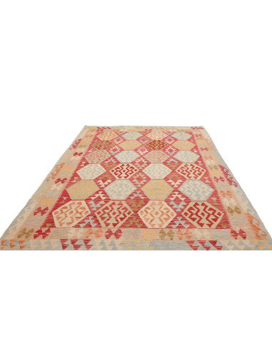 Rug Kilim Afghanistan 203x294 Brick Red Light B