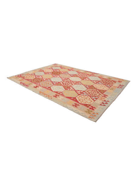 Rug Kilim Afghanistan 203x294 Brick Red Light B