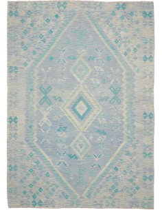 Tappeto Kilim Afghanistan 201x290 Blu Cielo Azz