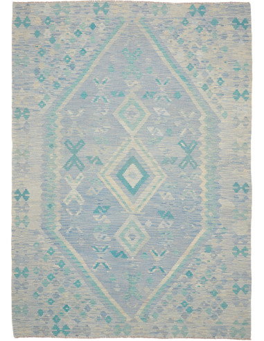 Rug Kilim Afghanistan 201x290 Sky Blue Light Bl