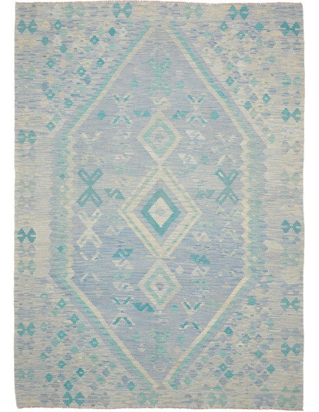 Rug Kilim Afghanistan 201x290 Sky Blue Light Bl