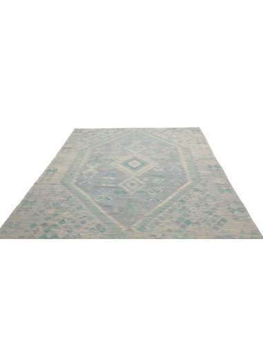 Tappeto Kilim Afghanistan 201x290 Blu Cielo Azz