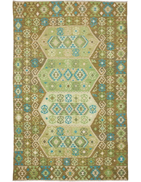 Rug Kilim Afghanistan 197x307 Olive Green Mint