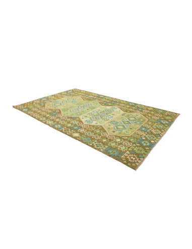 Rug Kilim Afghanistan 197x307 Olive Green Mint