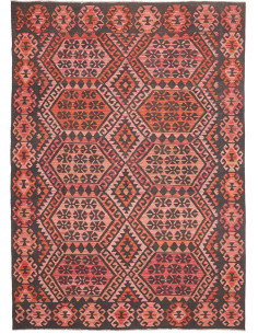Rug Kilim Afghanistan 213x301 Reddish Orange Da