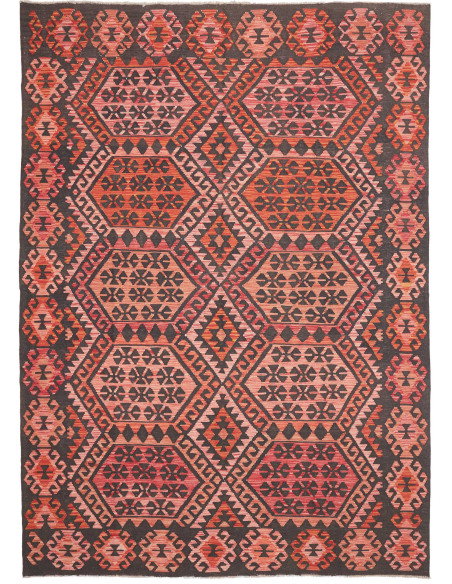 Rug Kilim Afghanistan 213x301 Reddish Orange Da