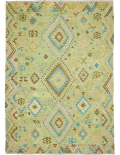 Tappeto Kilim Afghanistan 209x291 Verde Lime Ve