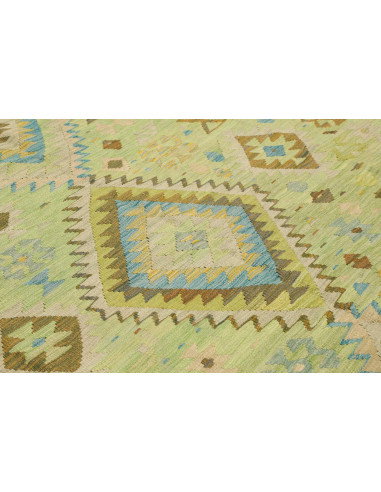 Tappeto Kilim Afghanistan 209x291 Verde Lime Ve