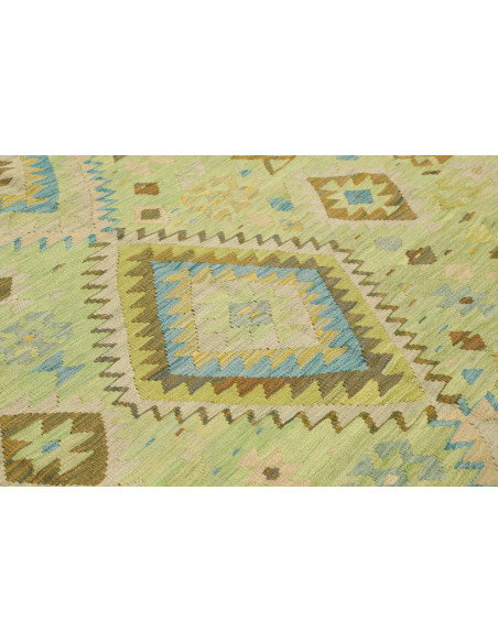 Tappeto Kilim Afghanistan 209x291 Verde Lime Ve