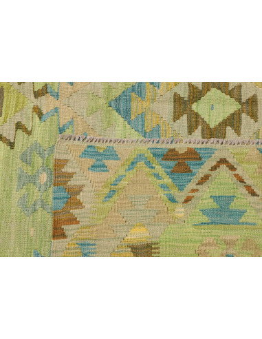 Tappeto Kilim Afghanistan 209x291 Verde Lime Ve