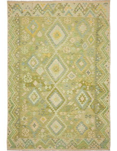 Rug Kilim Afghanistan 211x306 Green Blue Cream