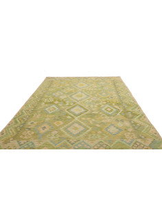 Tappeto Kilim Afghanistan 211x306 Verde Azzurro 2