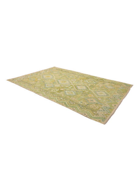 Tappeto Kilim Afghanistan 211x306 Verde Azzurro