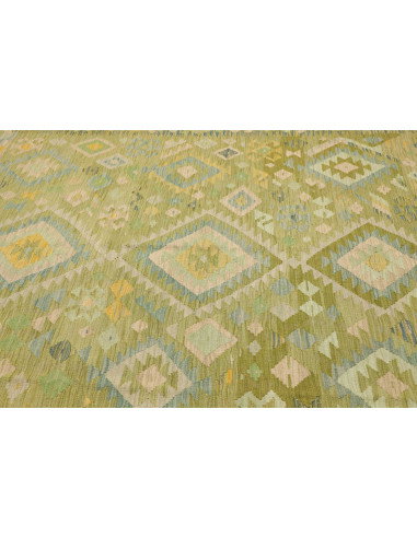 Rug Kilim Afghanistan 211x306 Green Blue Cream