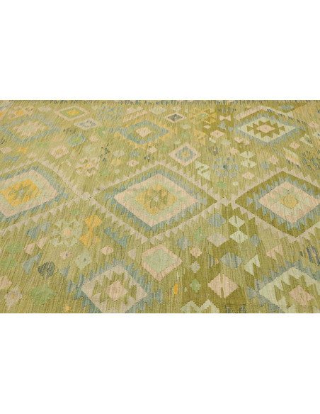 Tappeto Kilim Afghanistan 211x306 Verde Azzurro