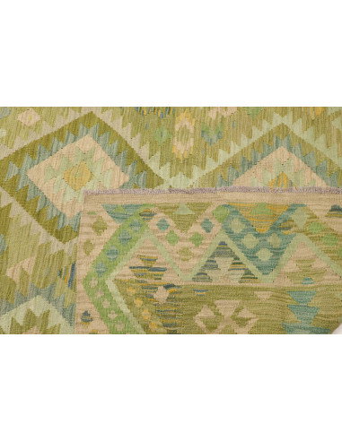 Tappeto Kilim Afghanistan 211x306 Verde Azzurro