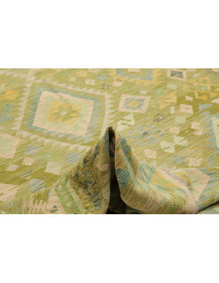 Tappeto Kilim Afghanistan 211x306 Verde Azzurro