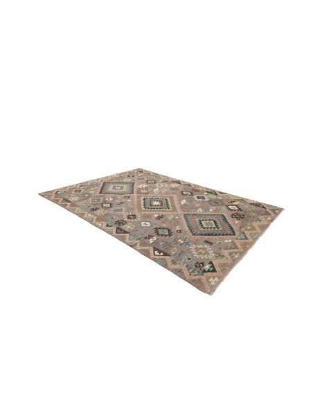 Rug Kilim Afghanistan 209x299 Brown Grey Sky Bl