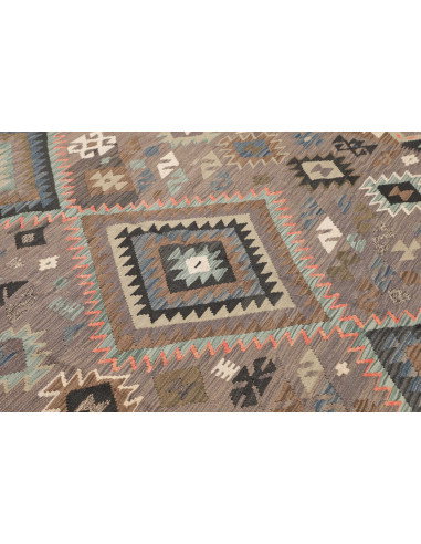 Rug Kilim Afghanistan 209x299 Brown Grey Sky Bl