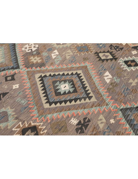 Rug Kilim Afghanistan 209x299 Brown Grey Sky Bl
