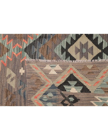 Rug Kilim Afghanistan 209x299 Brown Grey Sky Bl