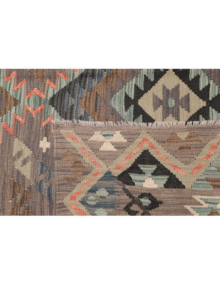 Rug Kilim Afghanistan 209x299 Brown Grey Sky Bl