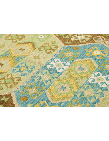 Rug Kilim Afghanistan 205x292 Brown Green Blue