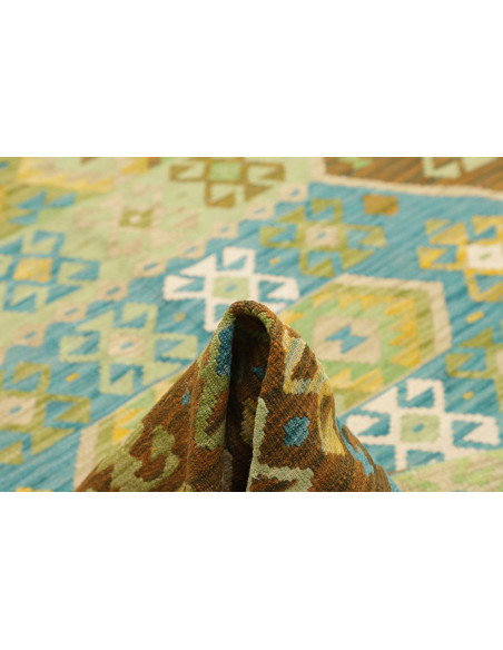 Rug Kilim Afghanistan 205x292 Brown Green Blue