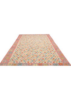 Rug Kilim Afghanistan 198x297 Ivory Pink Pastel 2