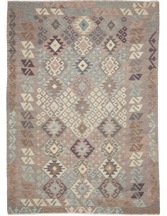 Rug Kilim Afghanistan 206x288 Taupe Aquamarine