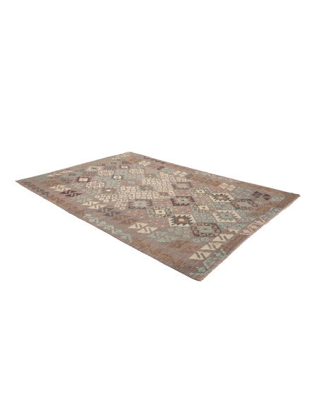 Rug Kilim Afghanistan 206x288 Taupe Aquamarine